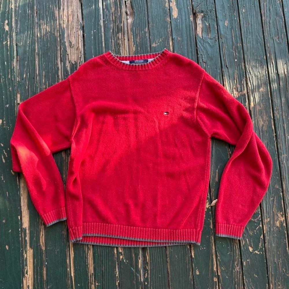 Tommy Hilfiger red crewneck sweater Size L